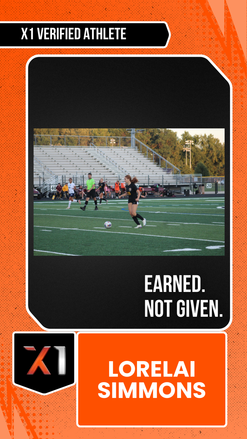 EXACT X1 player card for Lorelai Simmons