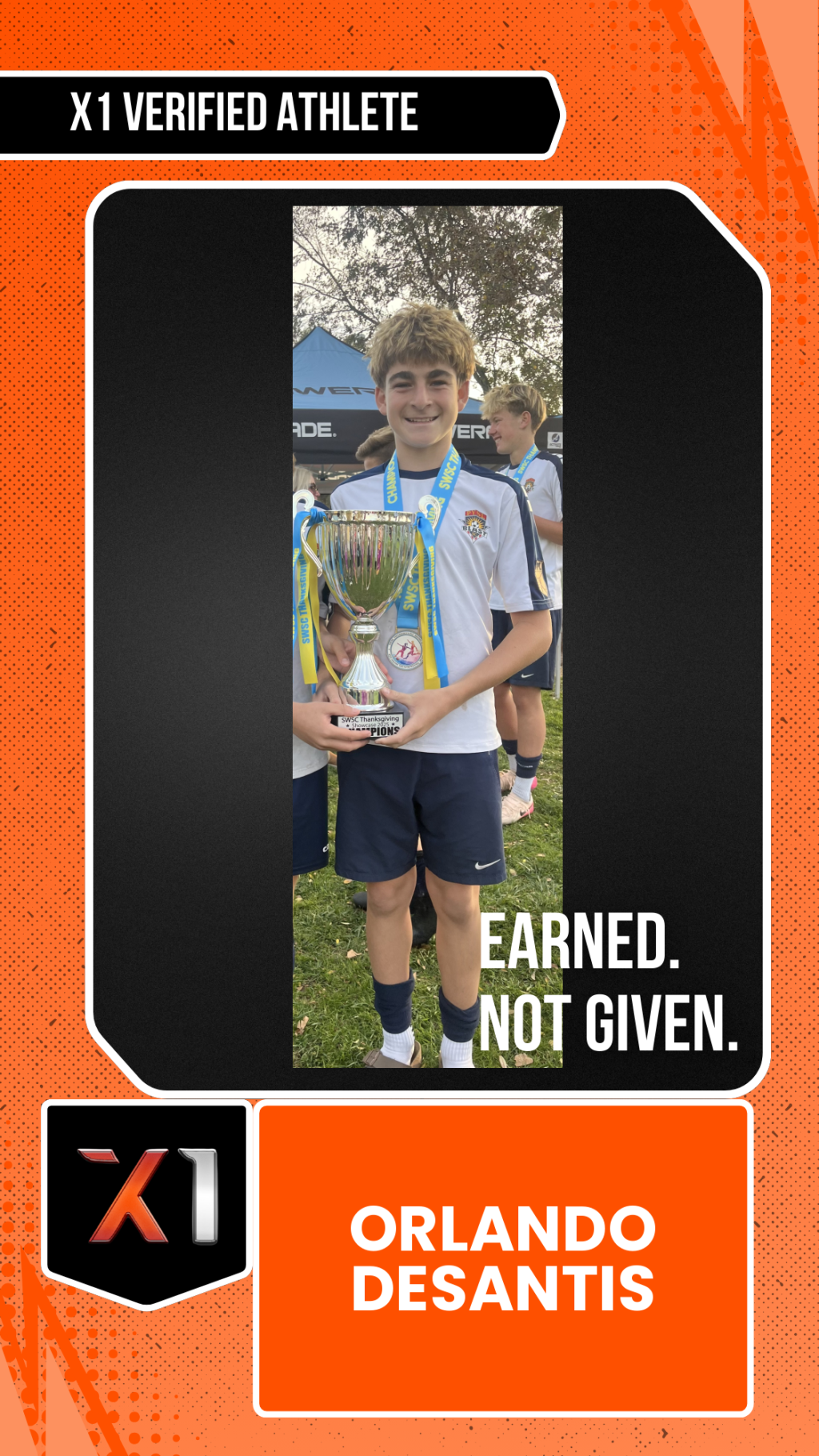 EXACT X1 player card for Orlando DeSantis