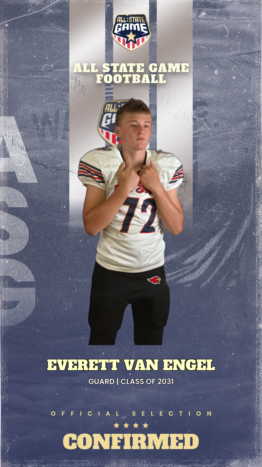 All State Game player card for Everett Van Engel
