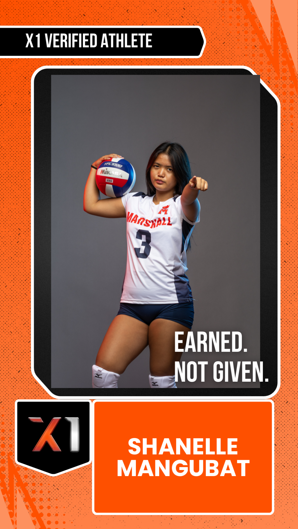EXACT X1 player card for Shanelle mangubat