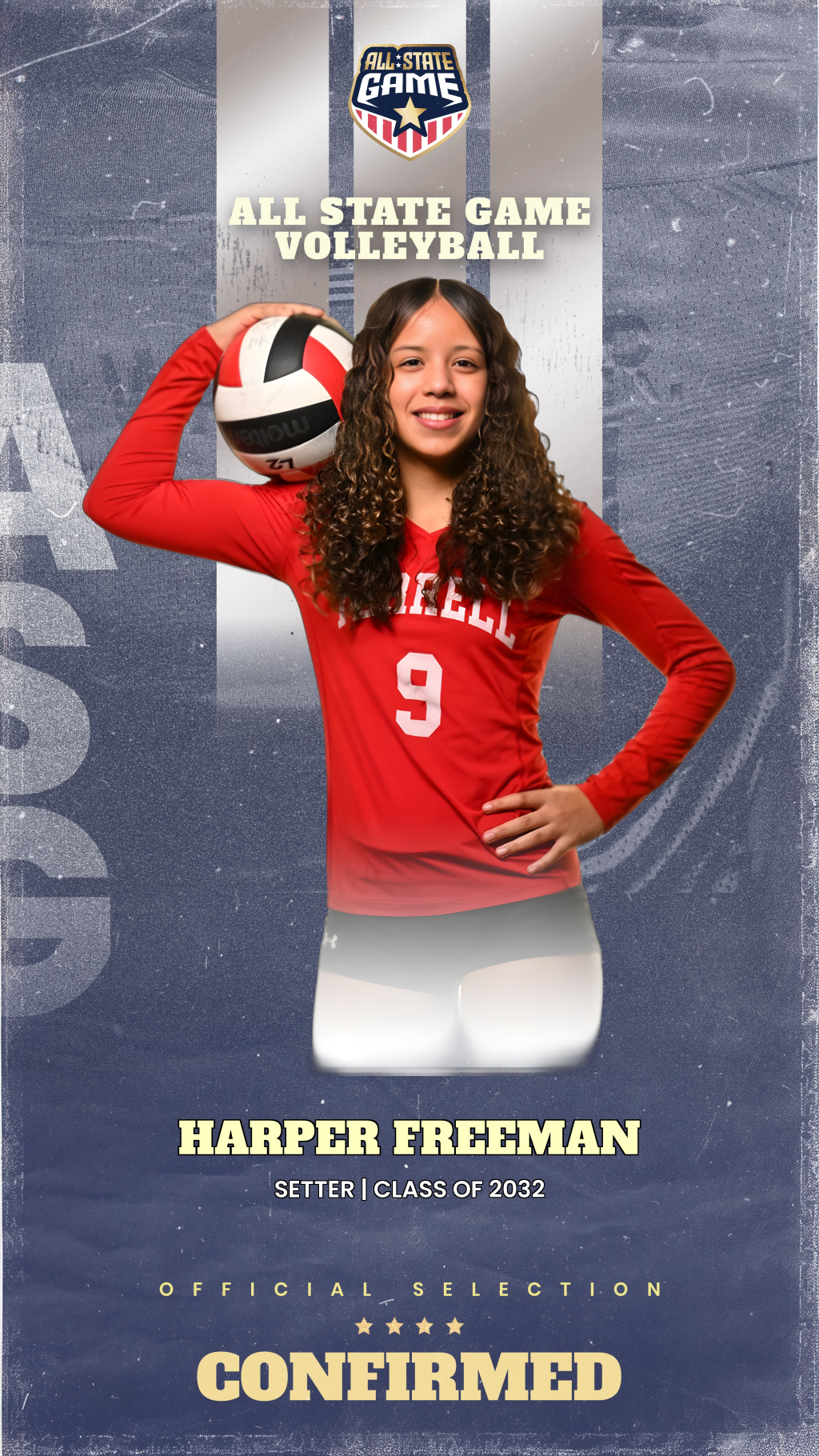 All State Game player card for Harper Freeman