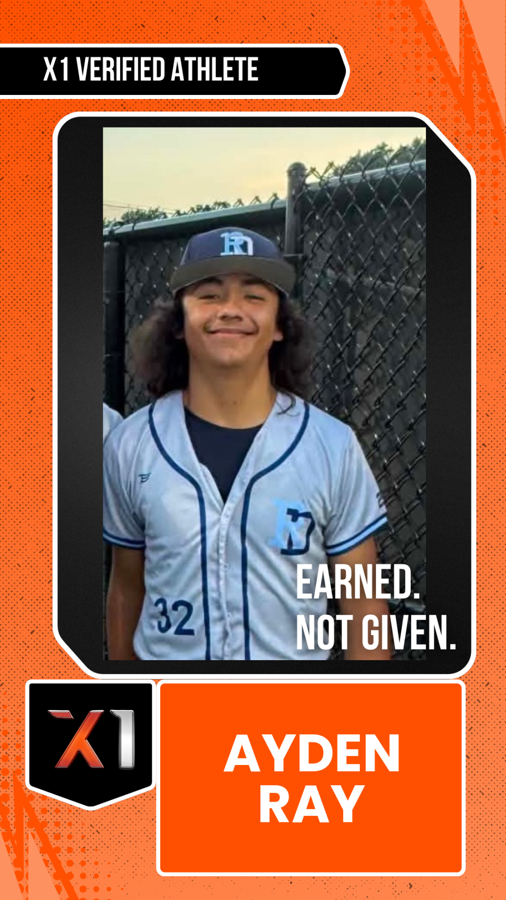 EXACT X1 player card for Ayden Ray