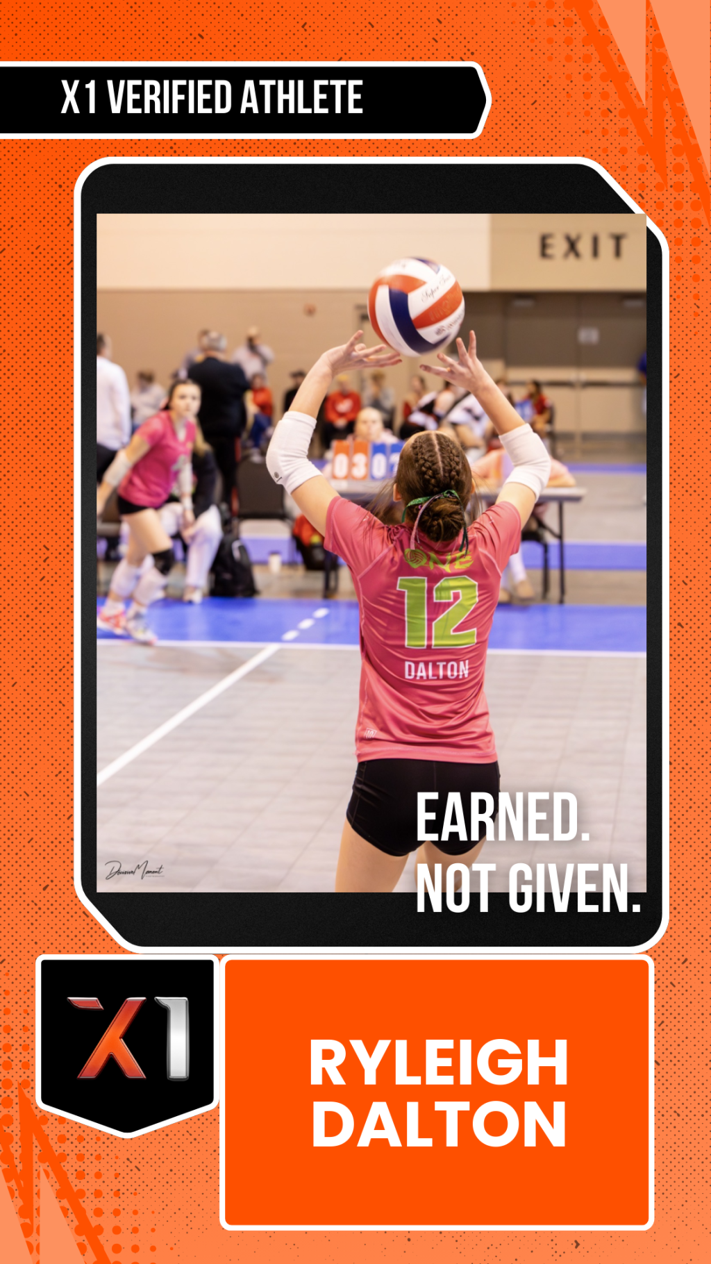 EXACT X1 player card for Ryleigh Dalton