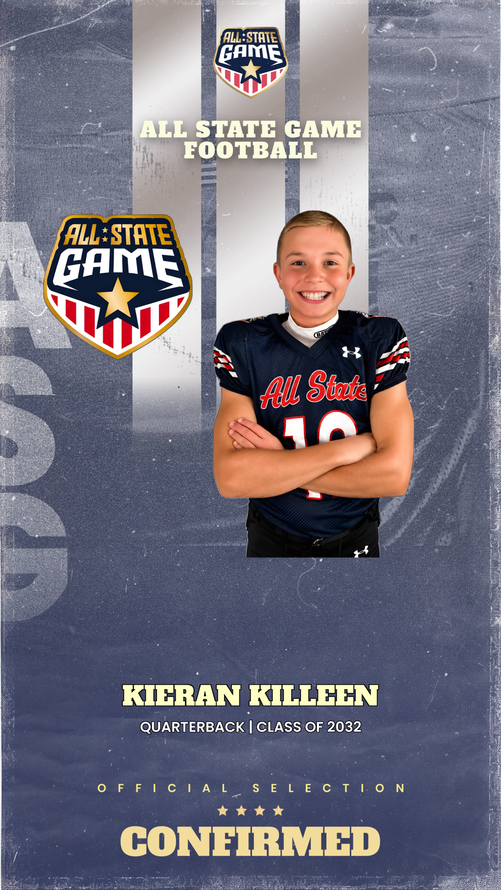 All State Game player card for Kieran Killeen