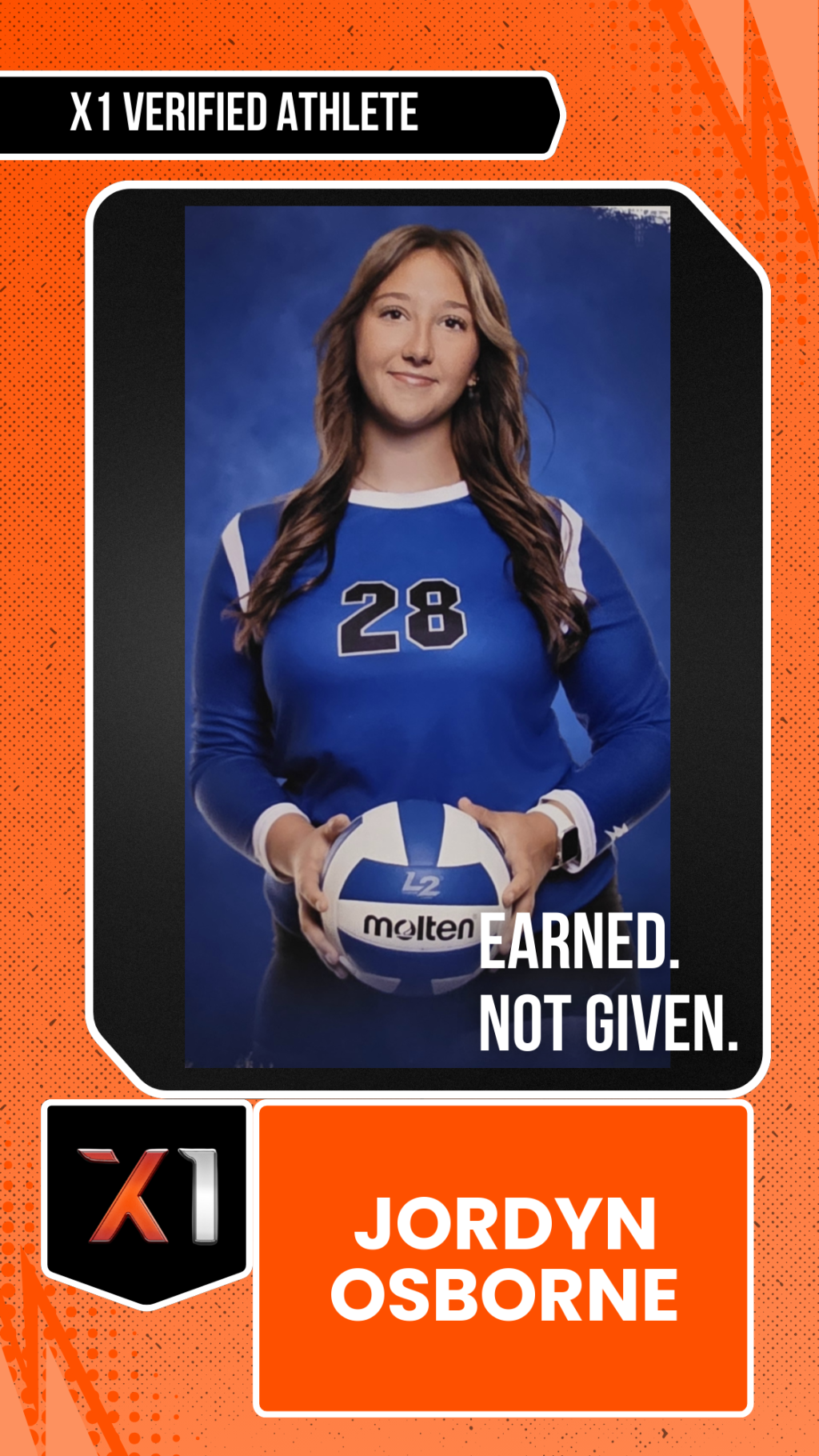 EXACT X1 player card for Jordyn Osborne