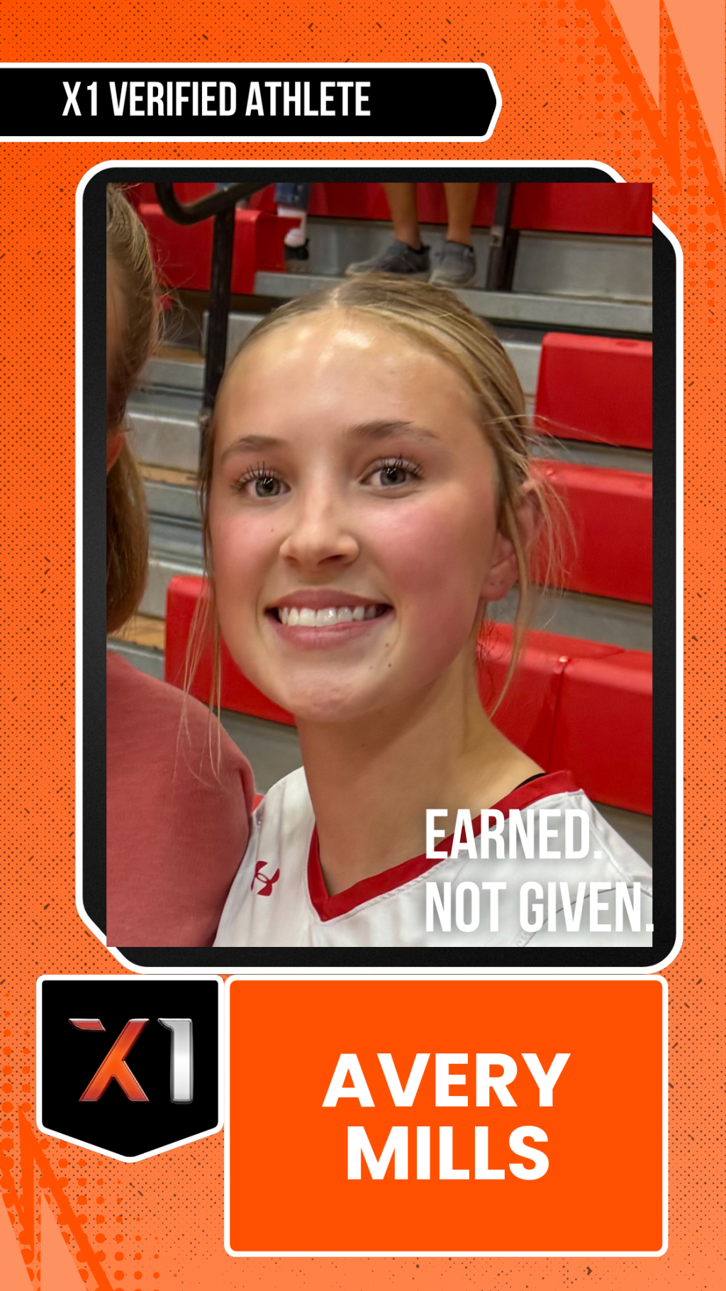 EXACT X1 player card for Avery Mills