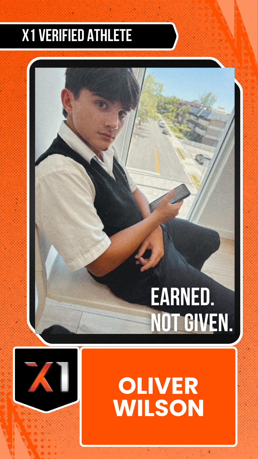 EXACT X1 player card for Olliver Jude Wilson