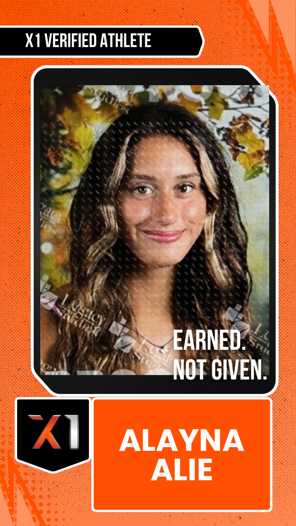 EXACT X1 player card for Alayna Alie
