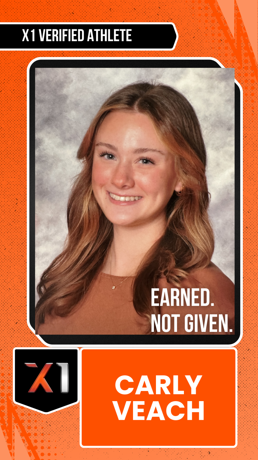 EXACT X1 player card for Carly Veach