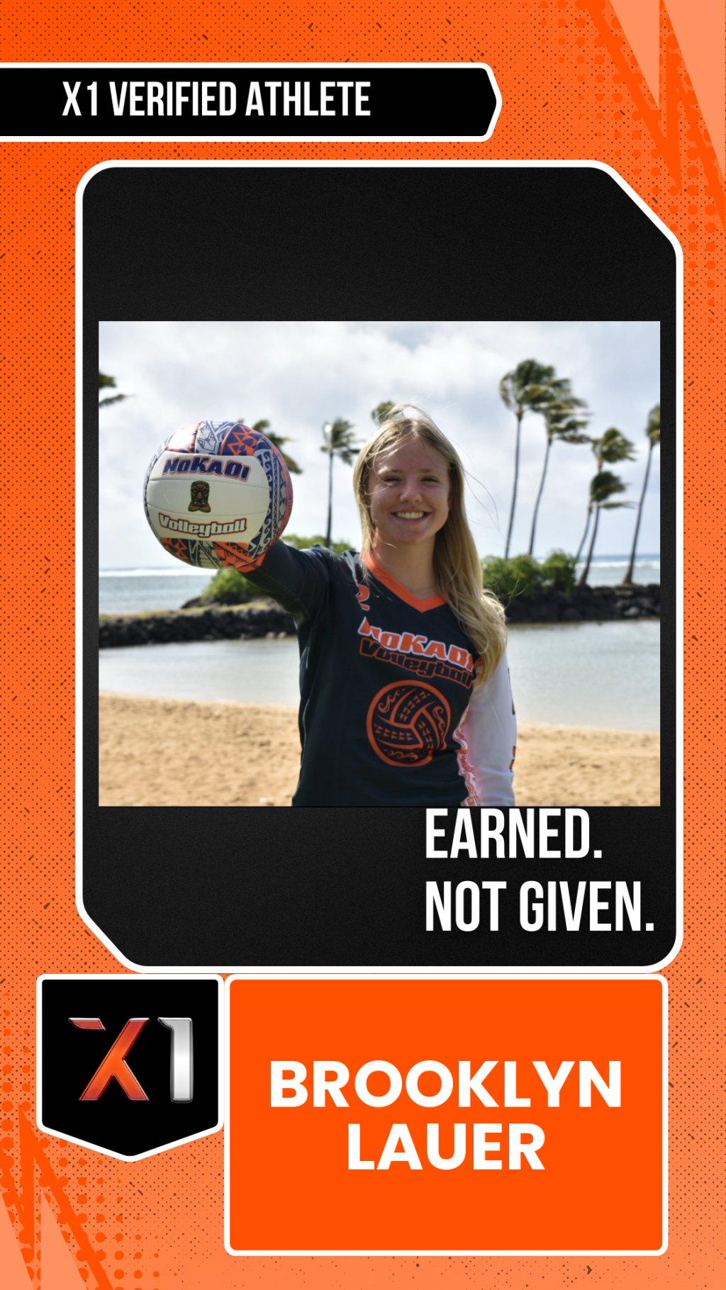 EXACT X1 player card for Brooklyn Lauer