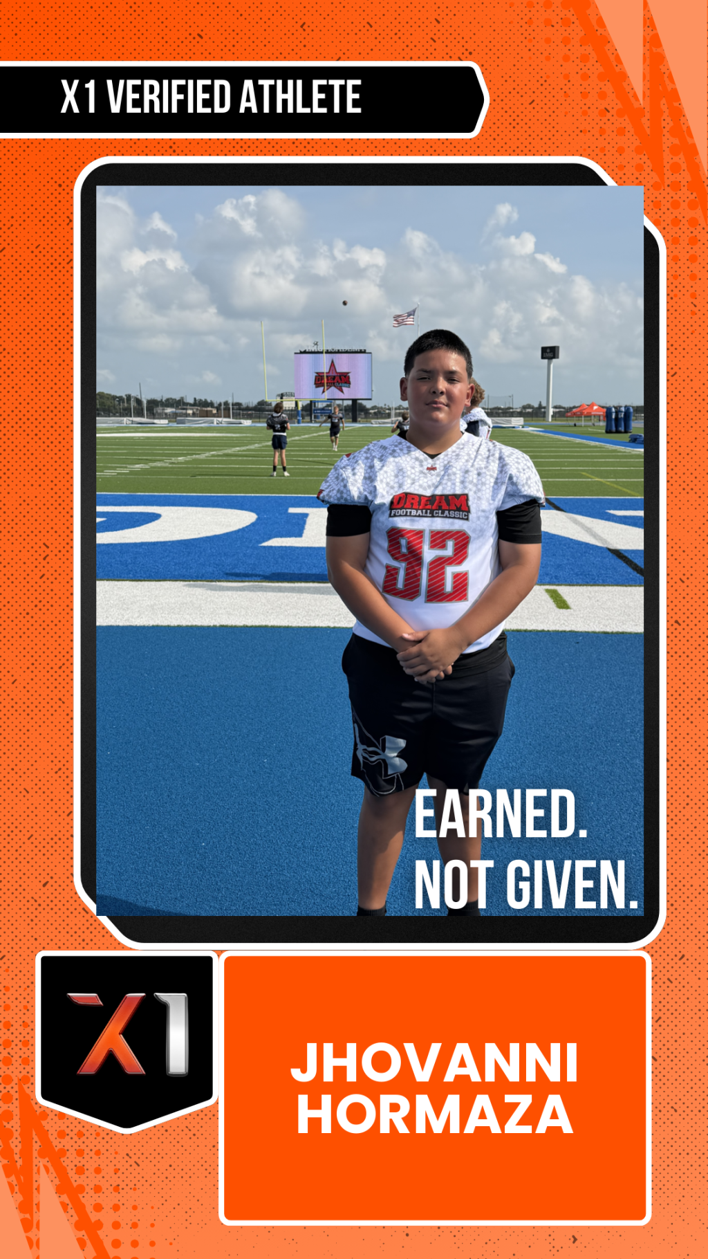 EXACT X1 player card for Jhovanni Hormaza