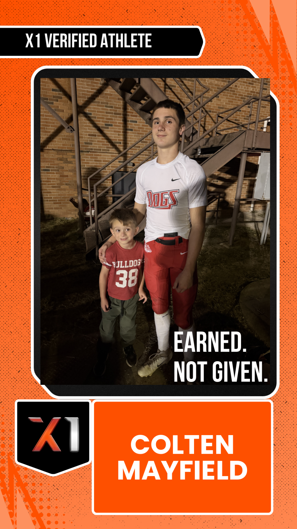 EXACT X1 player card for Colten Mayfield