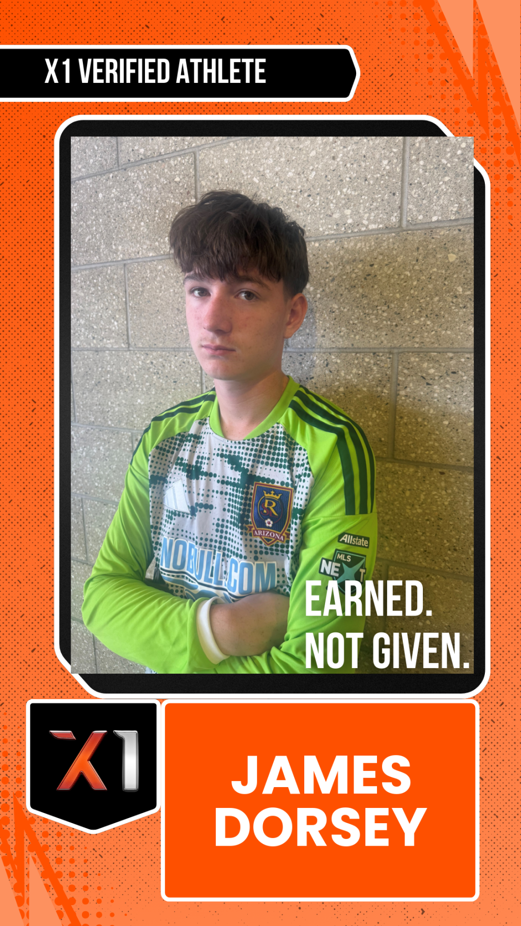 EXACT X1 player card for James Dorsey