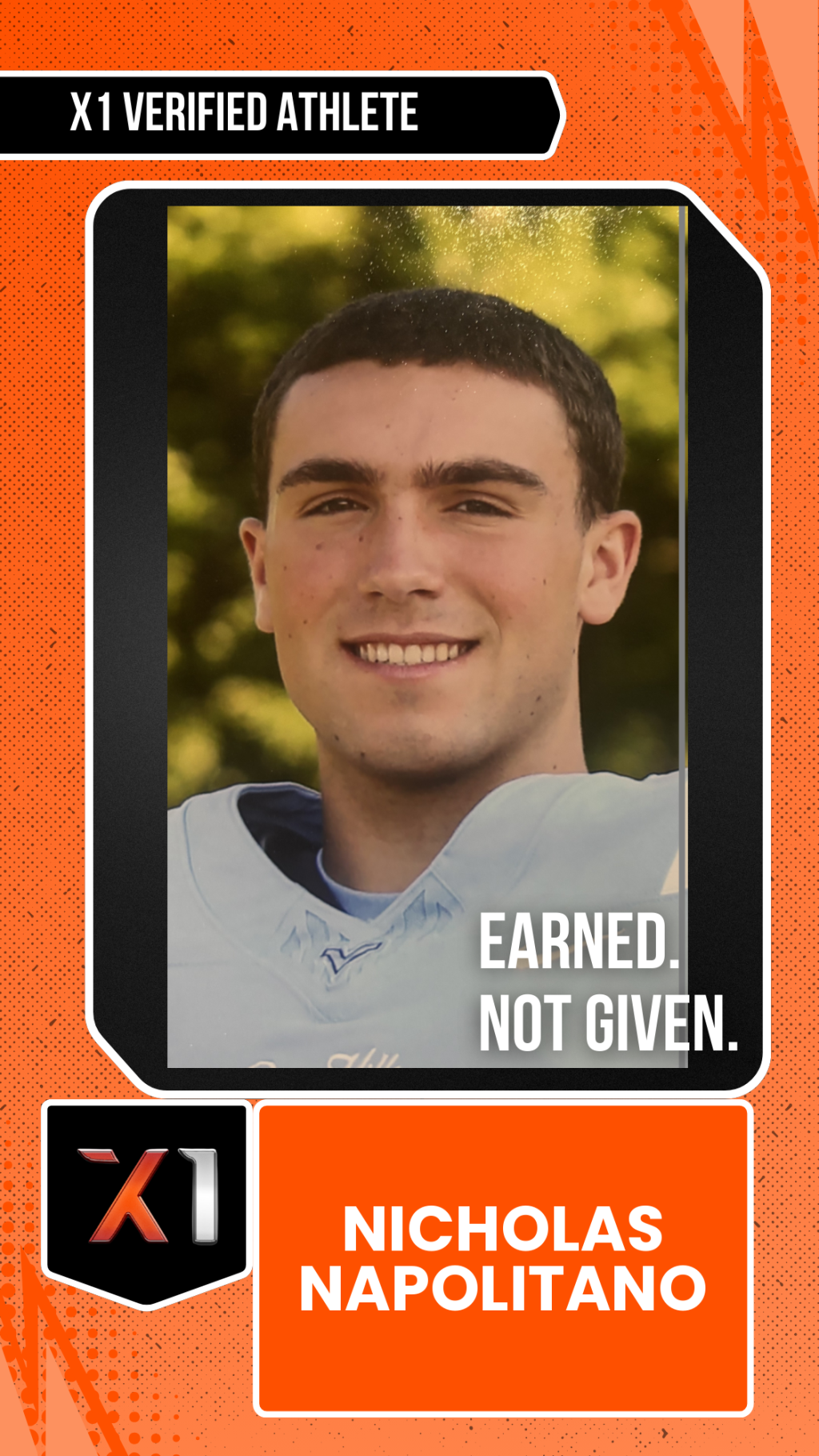 EXACT X1 player card for Nicholas Napolitano