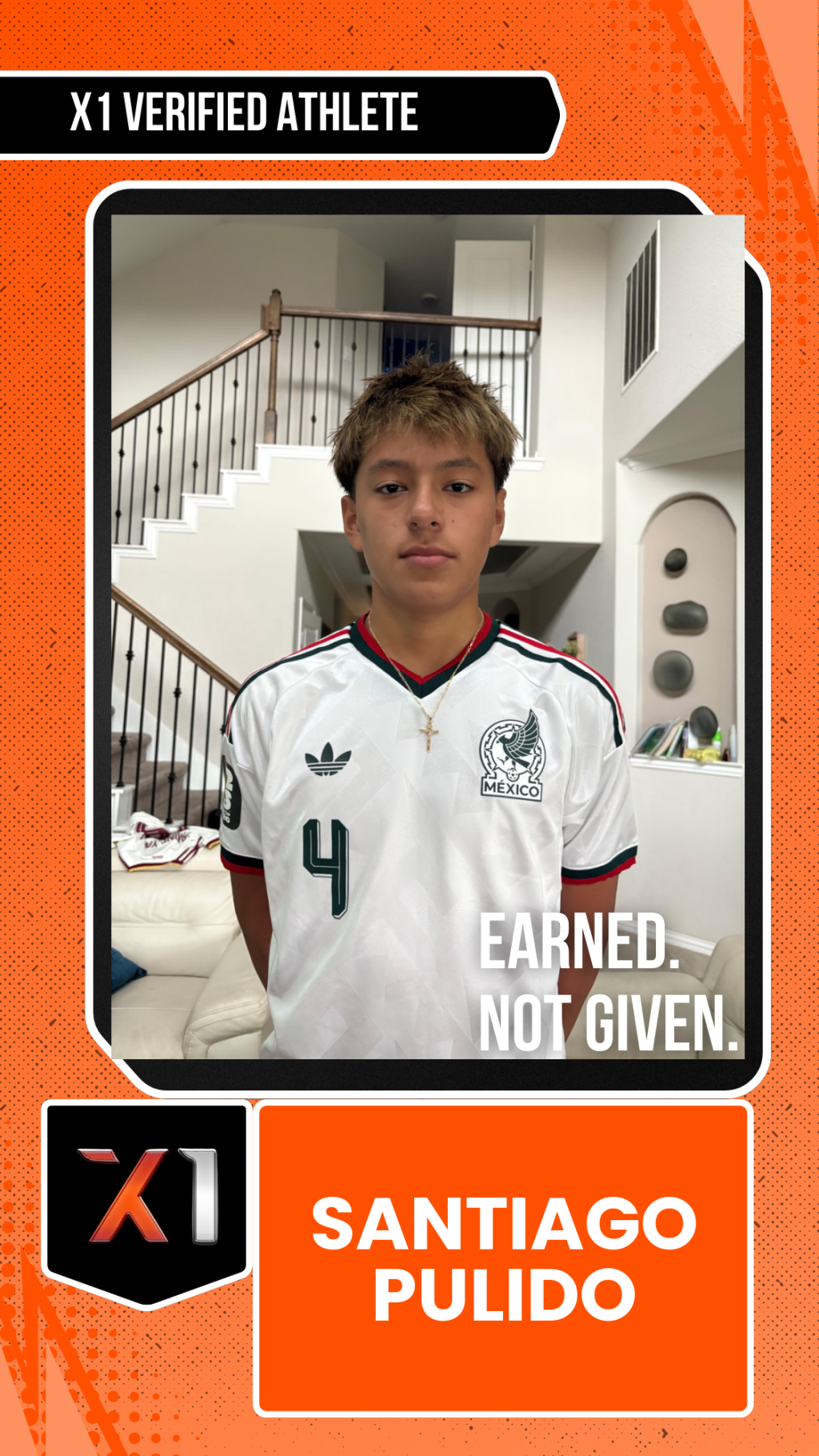 EXACT X1 player card for Santiago Pulido