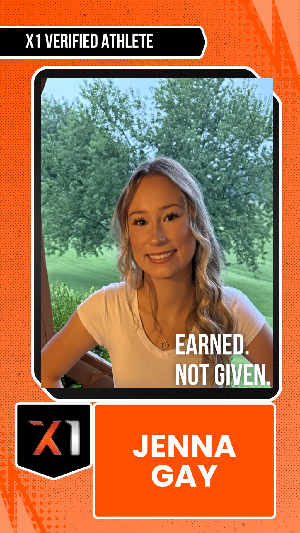 EXACT X1 player card for Jenna Gay