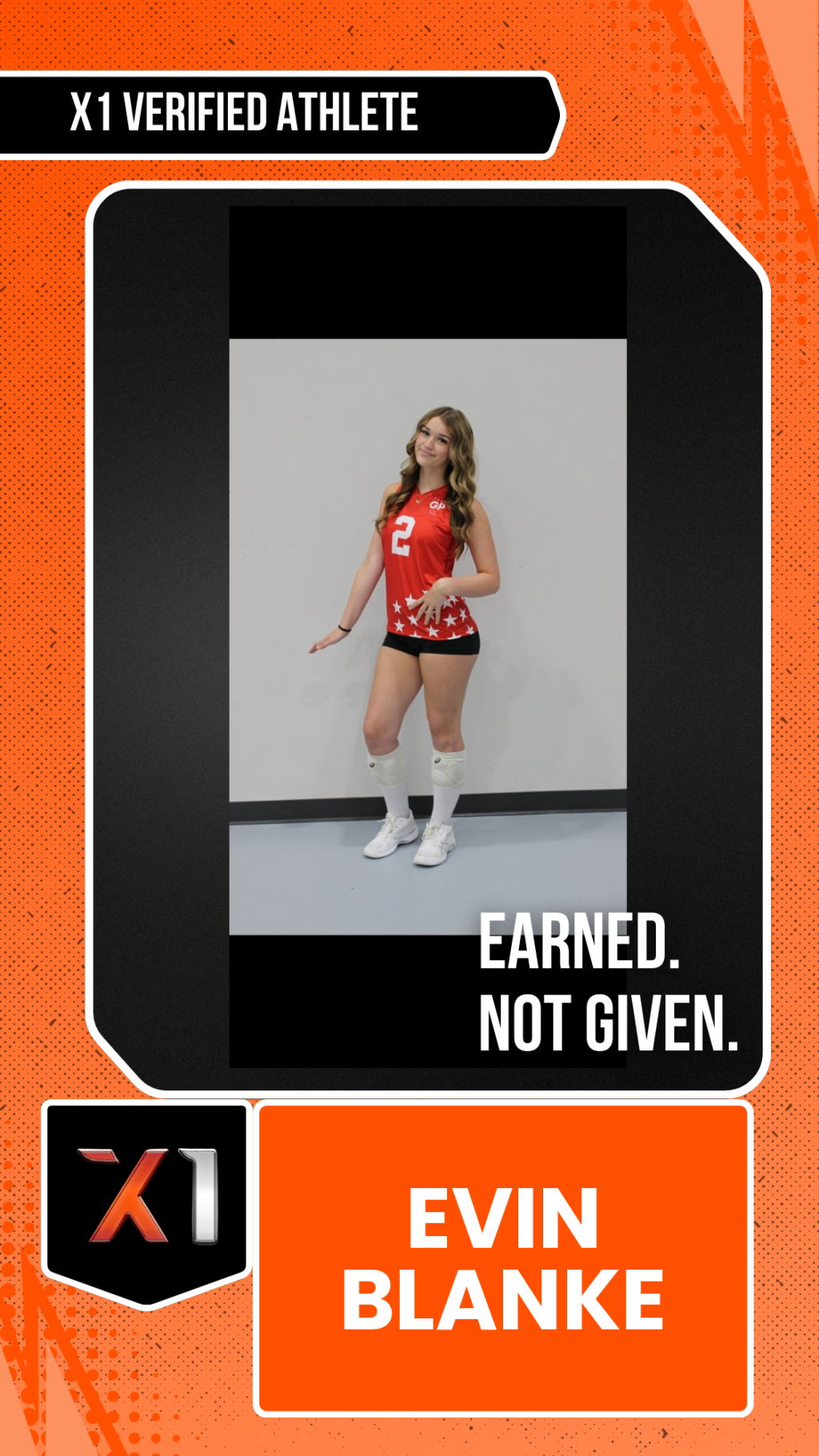 EXACT X1 player card for Evin Blanke