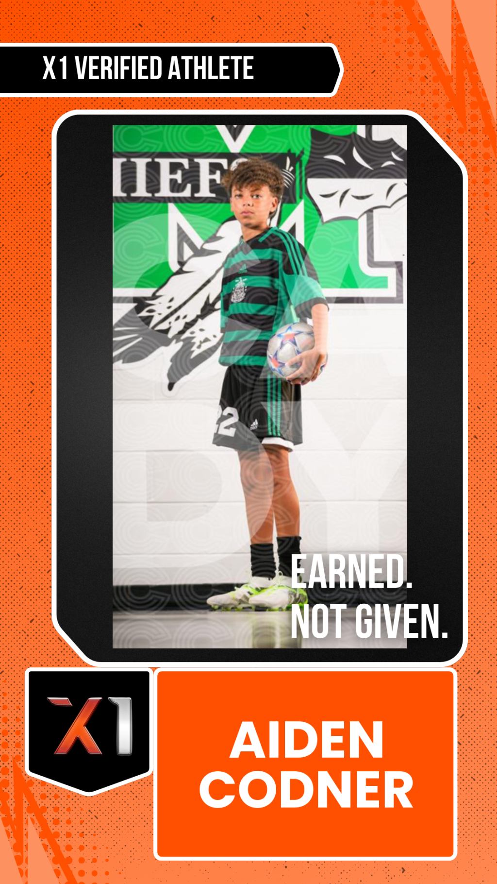EXACT X1 player card for Aiden Codner