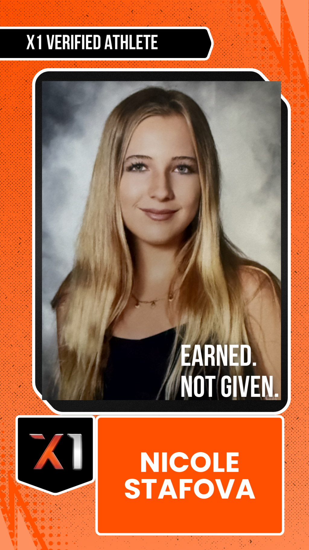 EXACT X1 player card for Nicole Stafova