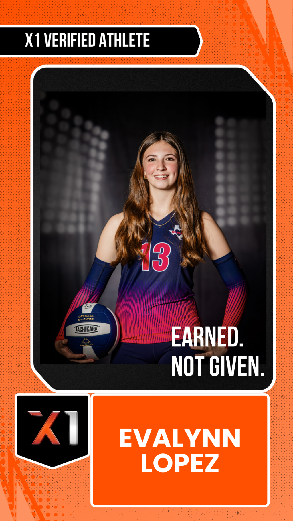 EXACT X1 player card for Evalynn Lopez