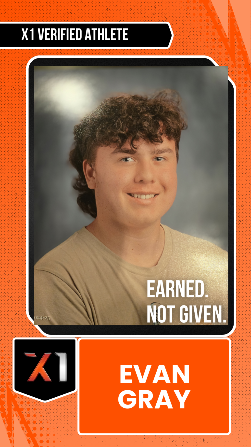 EXACT X1 player card for Evan Gray