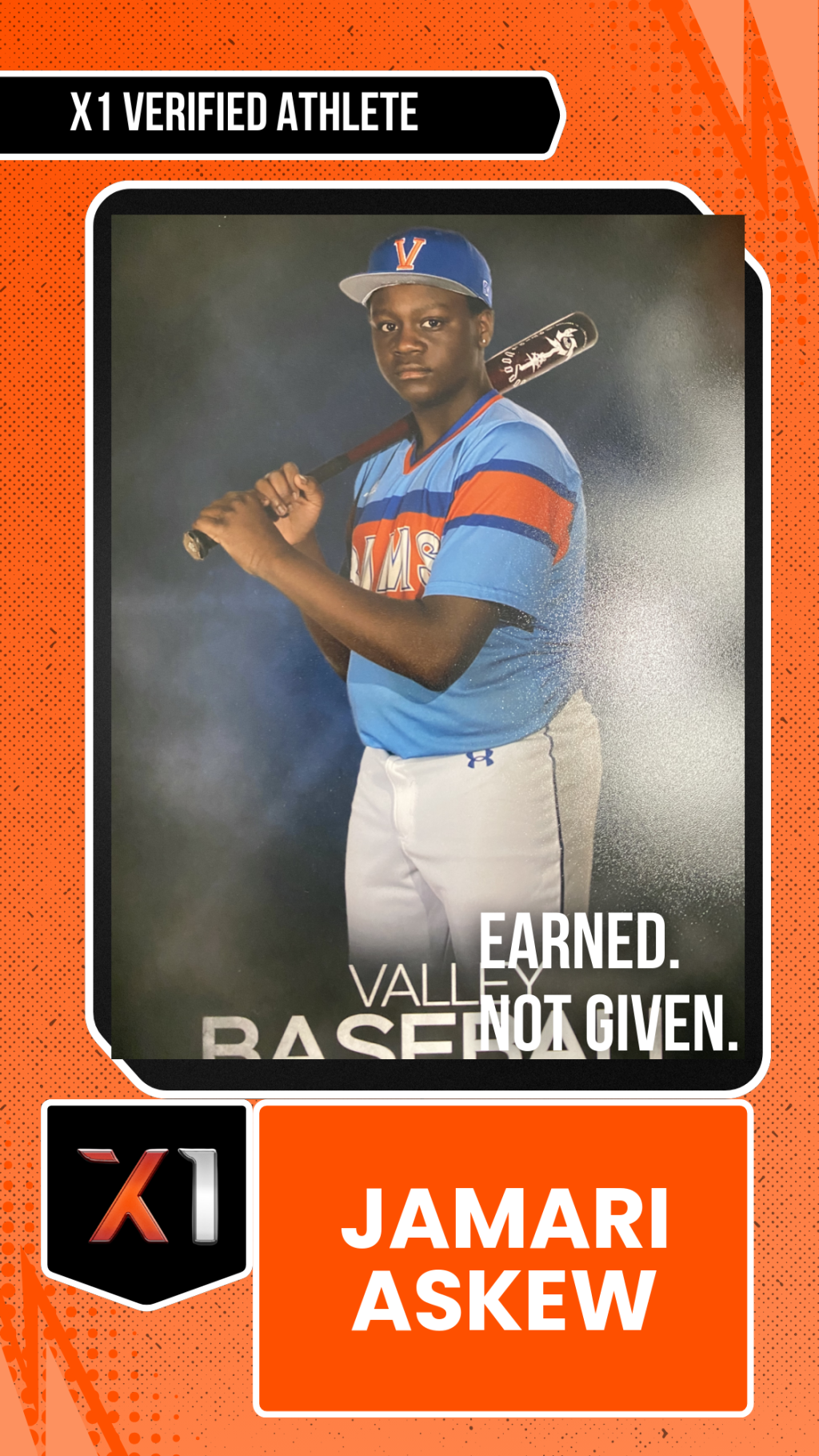 EXACT X1 player card for Jamari Askew