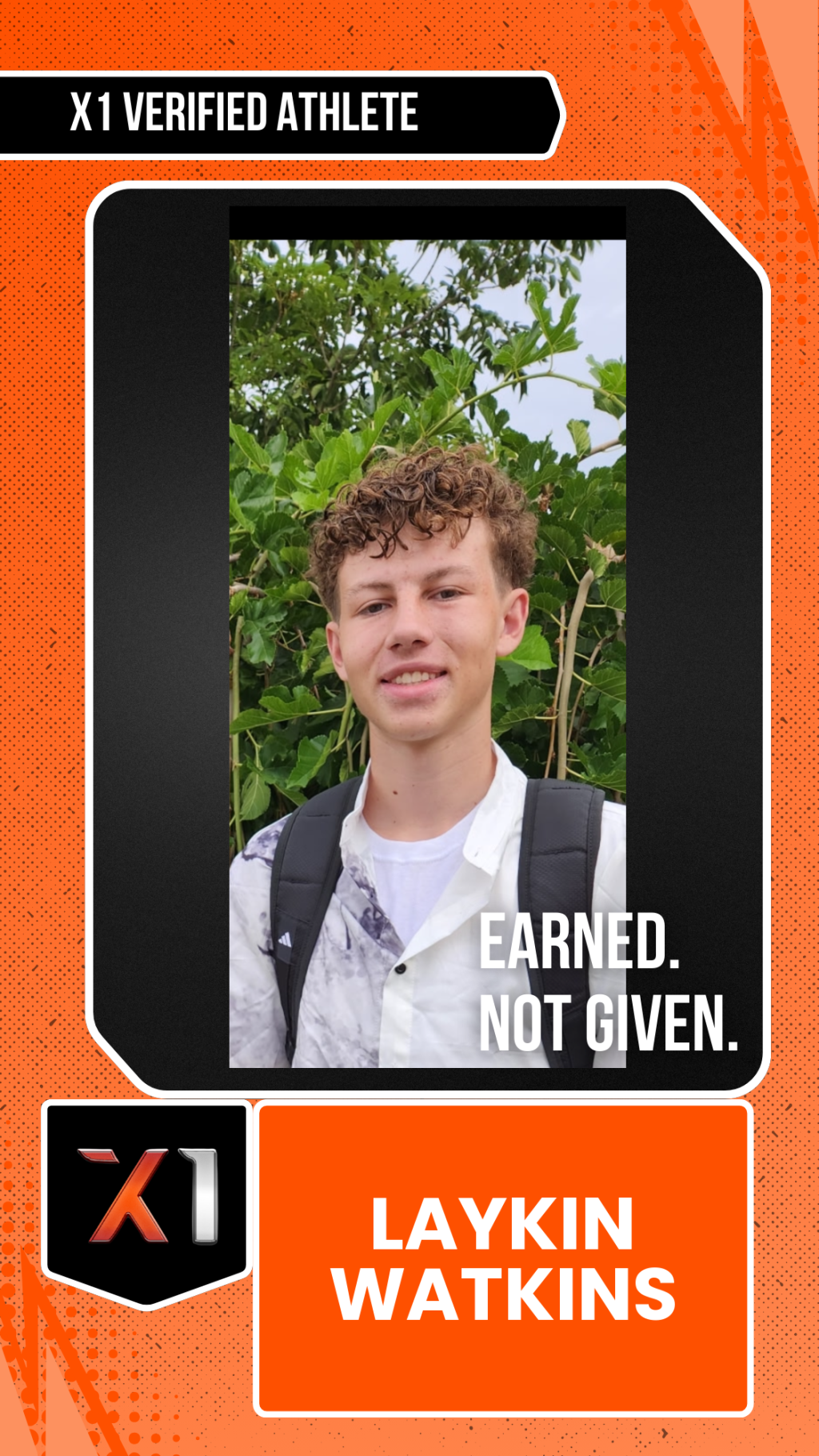 EXACT X1 player card for Laykin Watkins