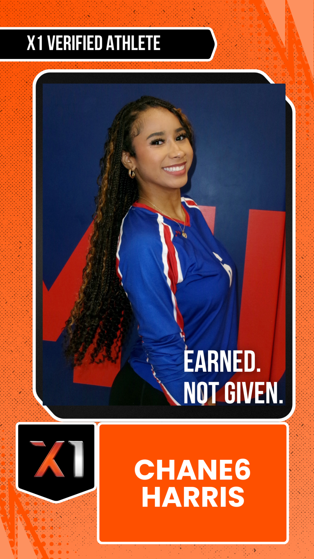 EXACT X1 player card for Chane6 Harris