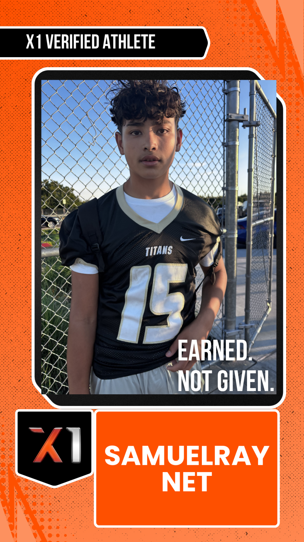 EXACT X1 player card for SamuelRay Net