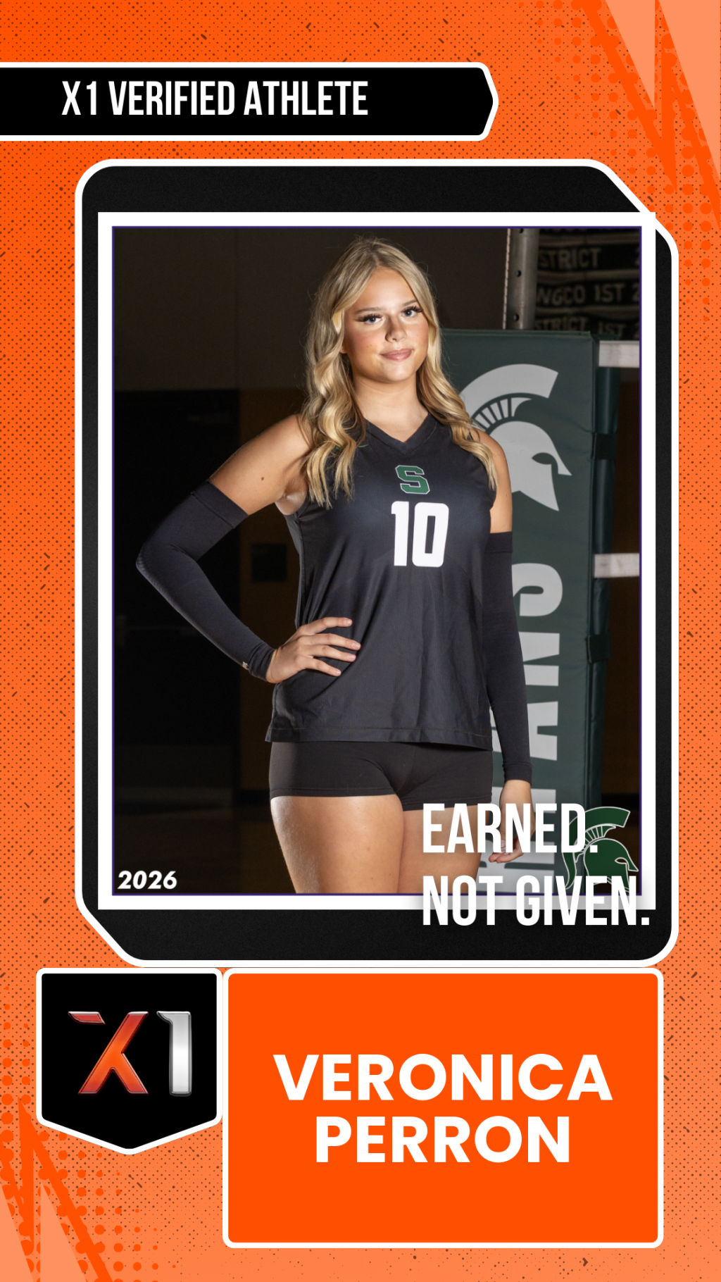 EXACT X1 player card for Veronica Perron