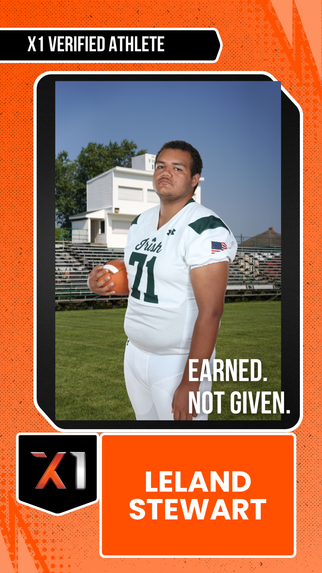 EXACT X1 player card for Leland Stewart
