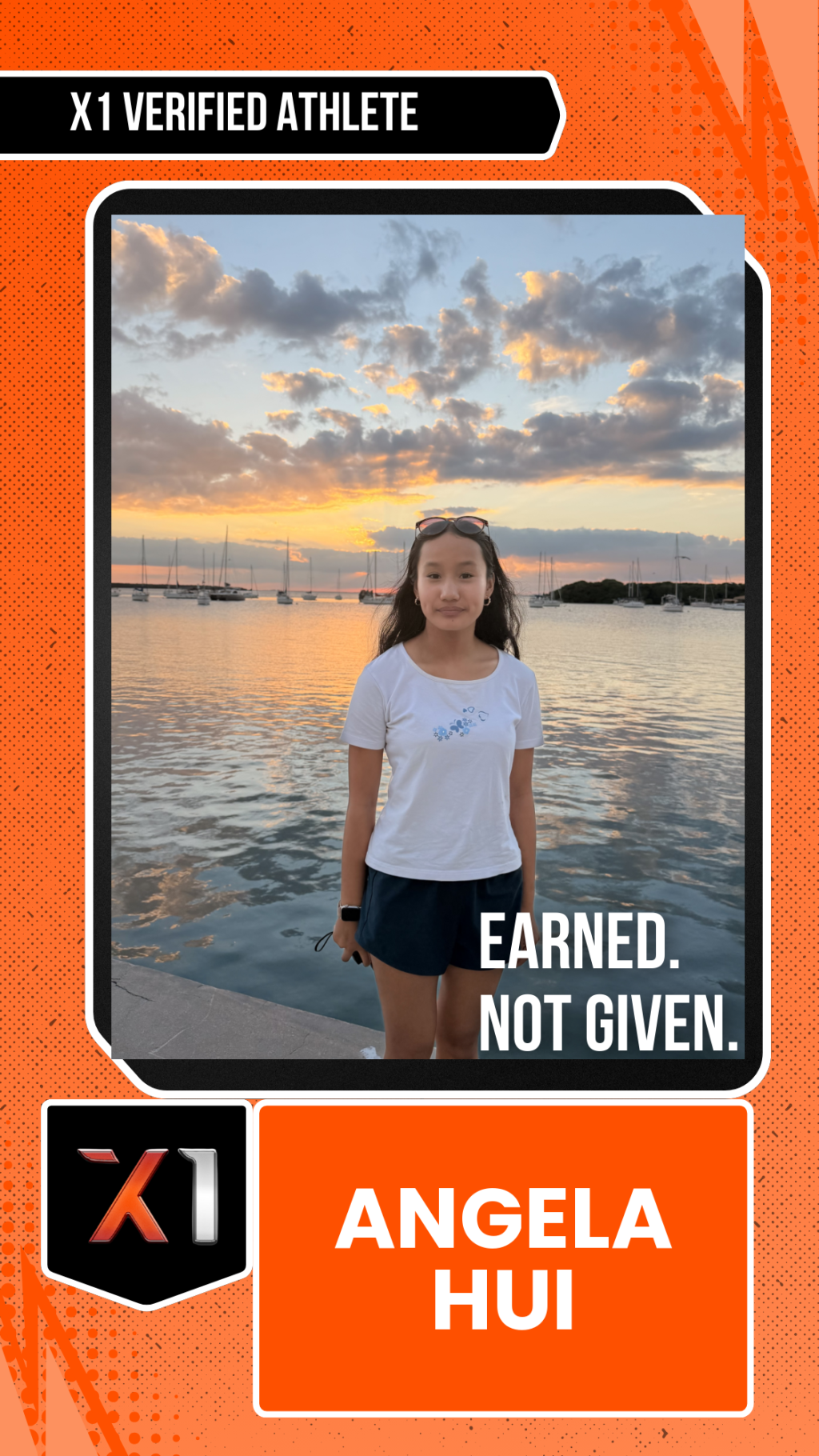 EXACT X1 player card for Angela Hui