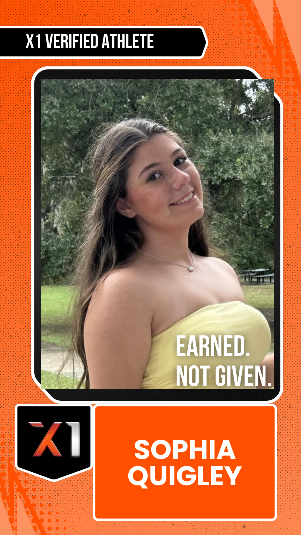 EXACT X1 player card for Sophia Quigley