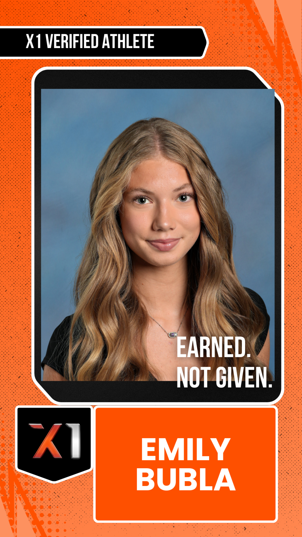 EXACT X1 player card for Emily Bubla