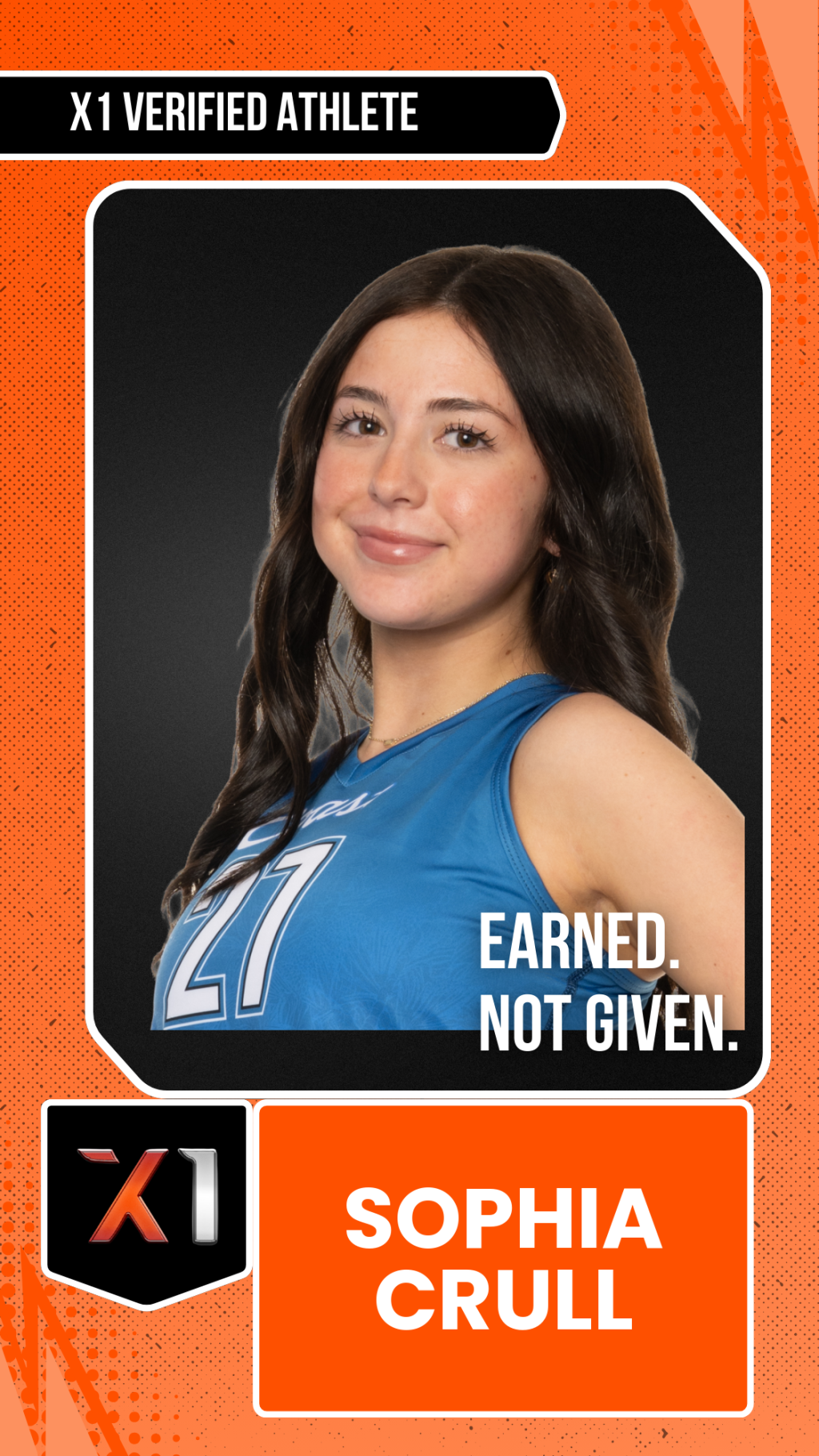 EXACT X1 player card for Sophia Crull