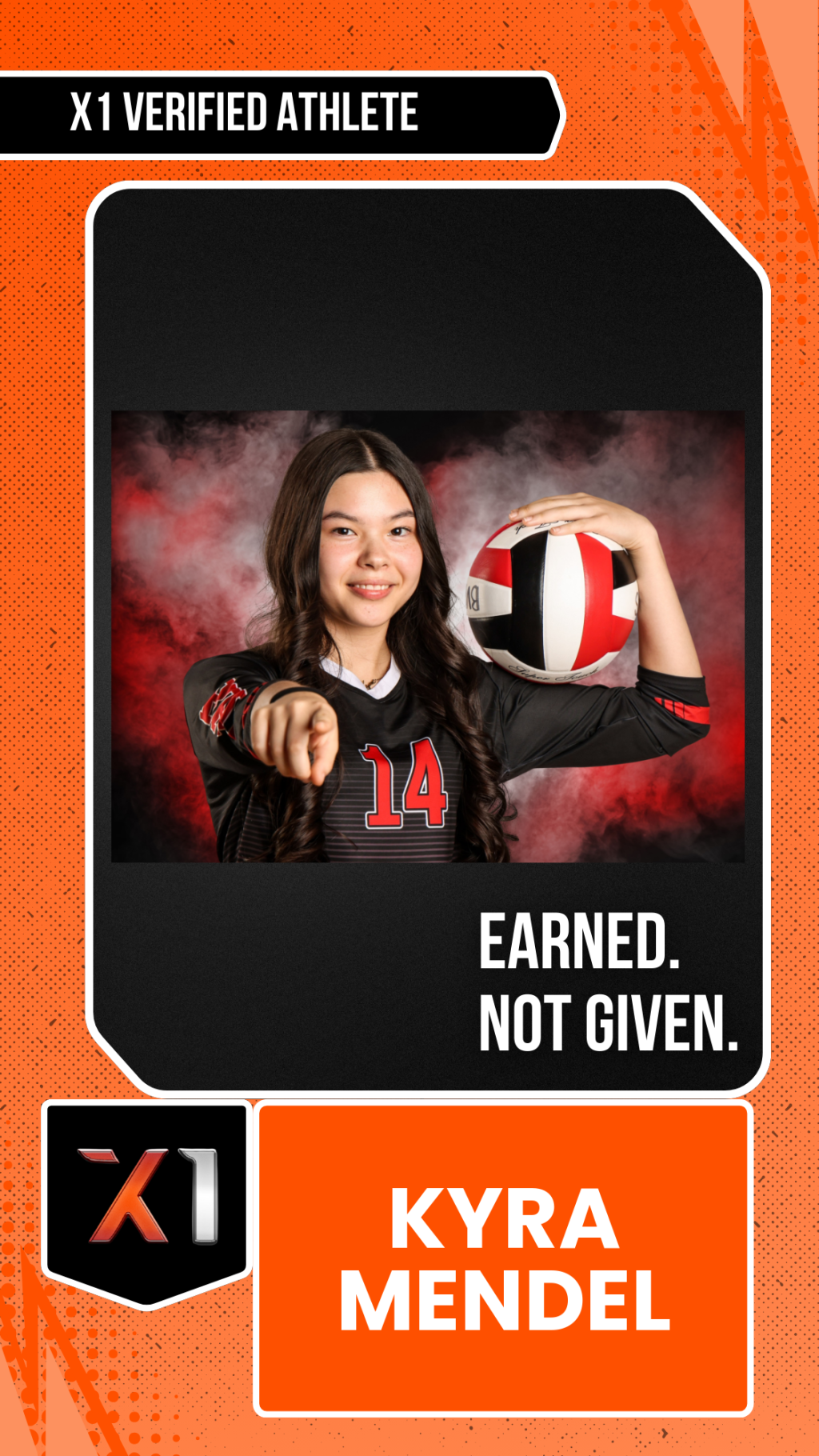 EXACT X1 player card for Kyra Mendel