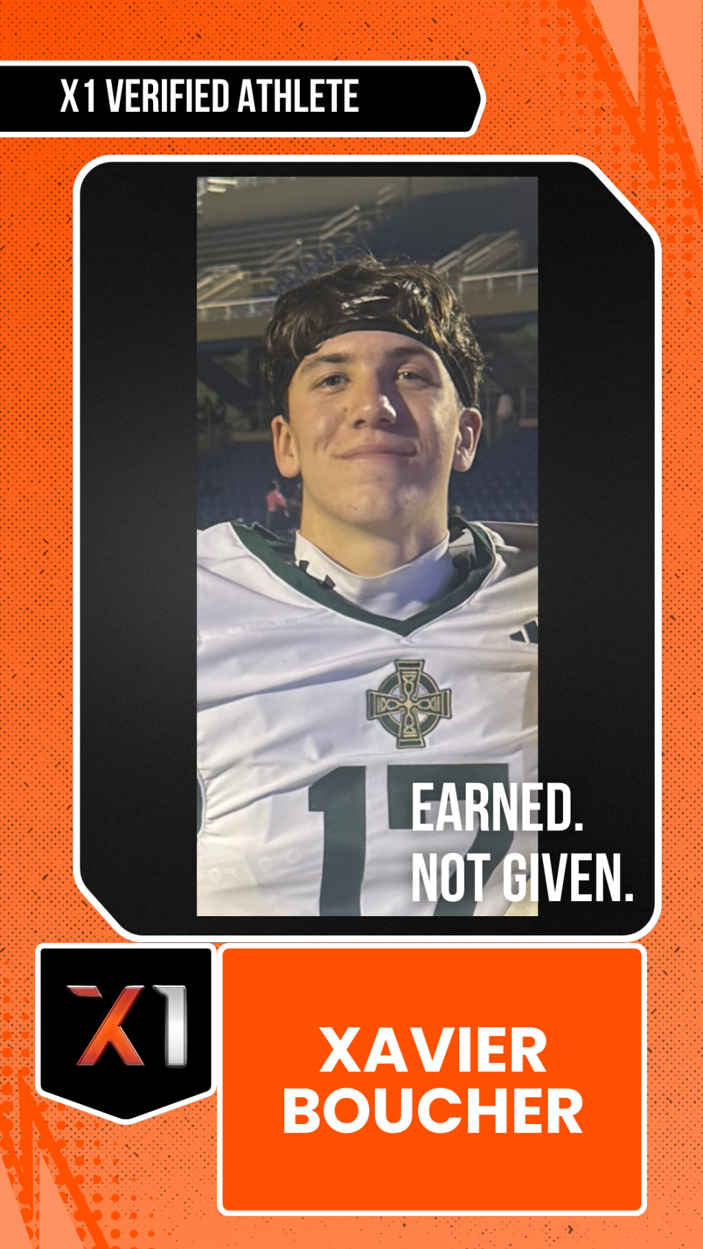 EXACT X1 player card for xavier boucher
