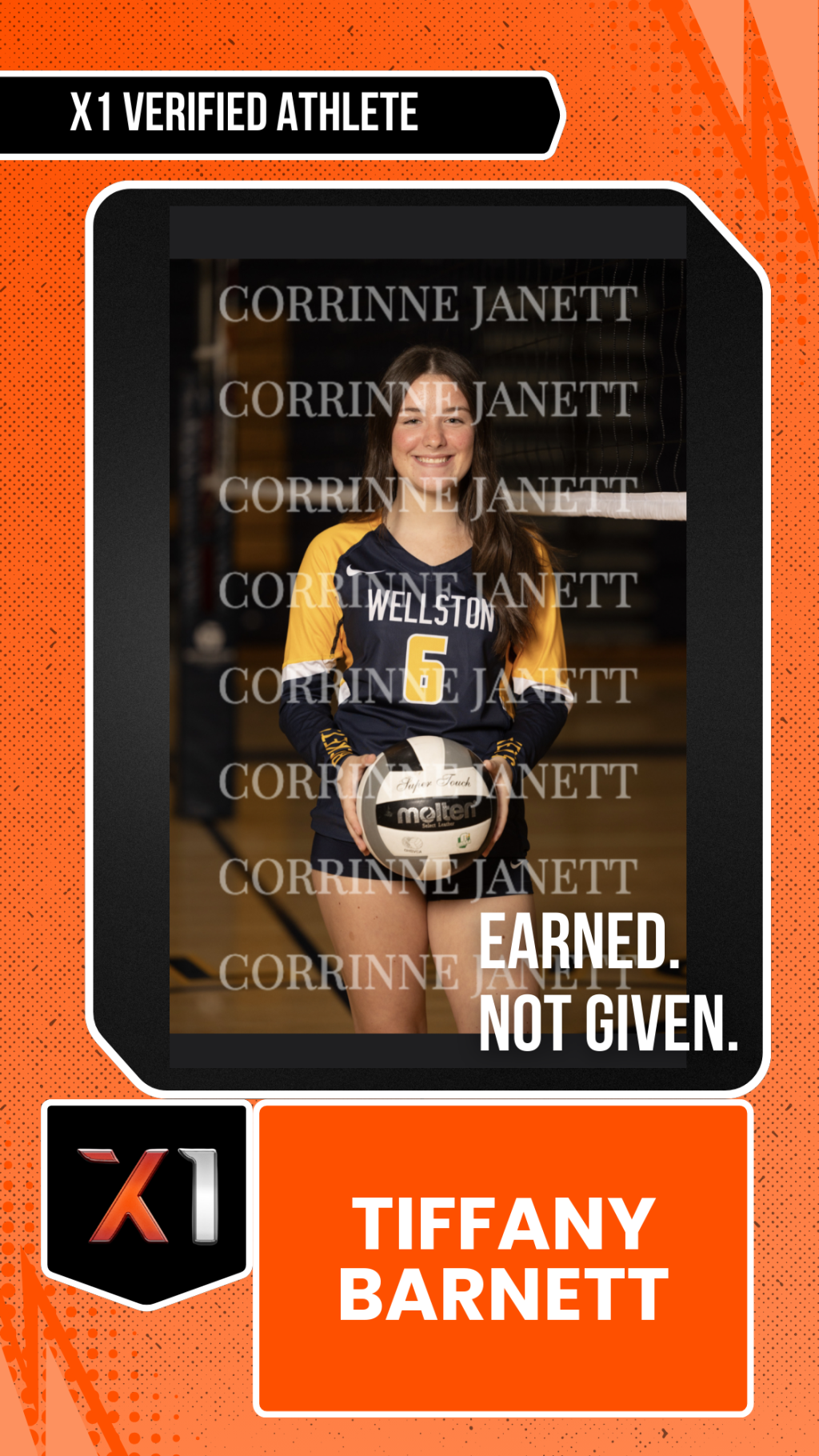 EXACT X1 player card for Tiffany Barnett