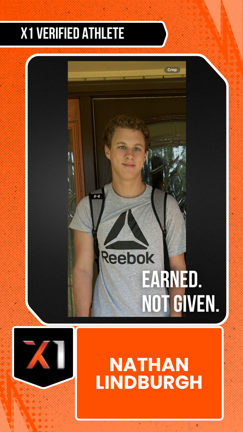 EXACT X1 player card for Nathan Lindburgh