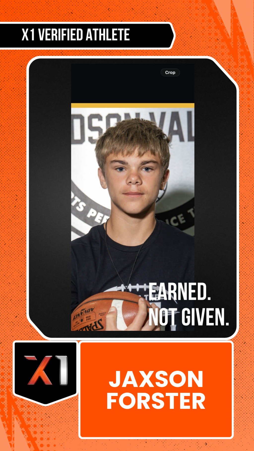 EXACT X1 player card for Jaxson Forster