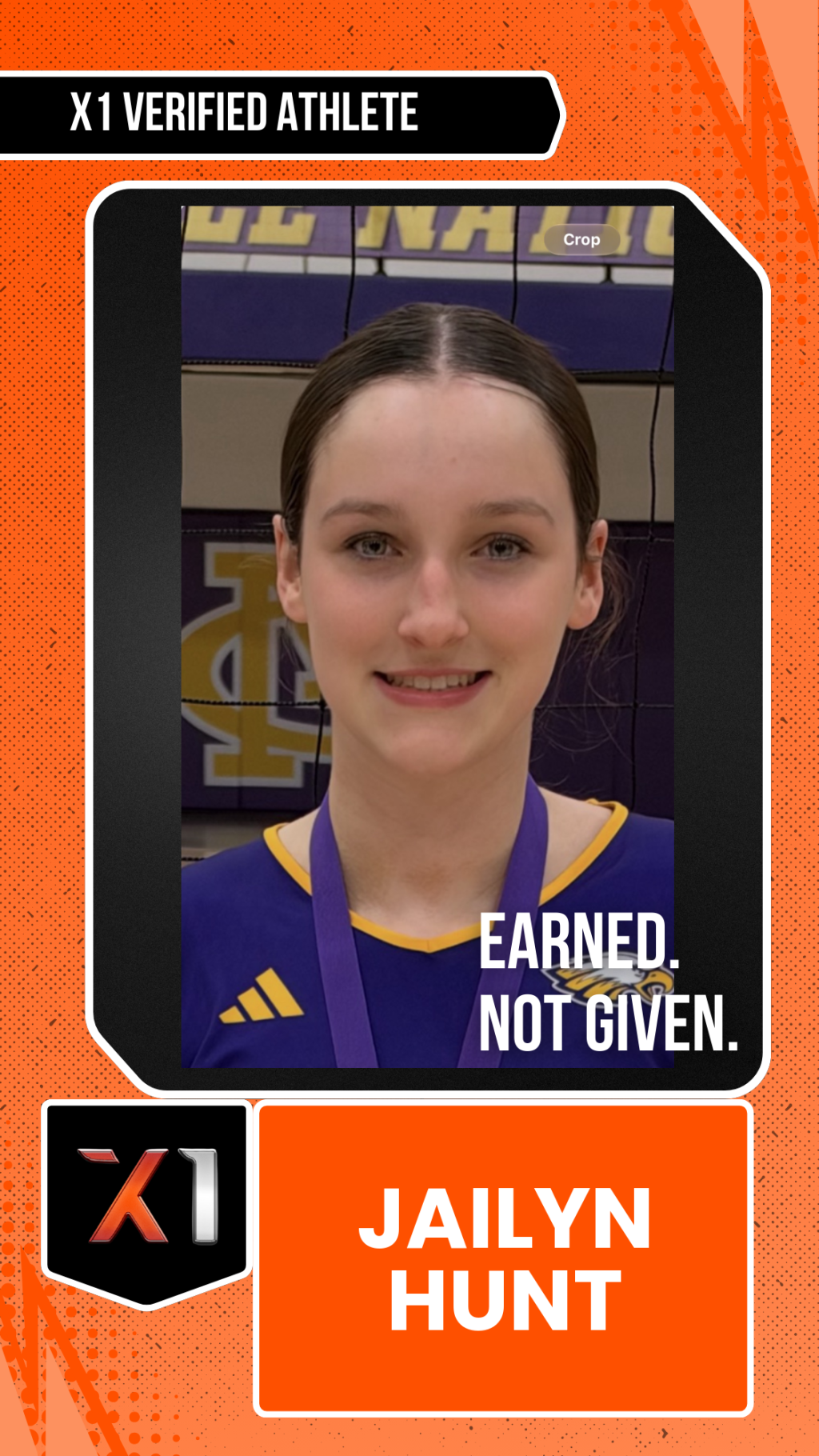 EXACT X1 player card for Jailyn Hunt