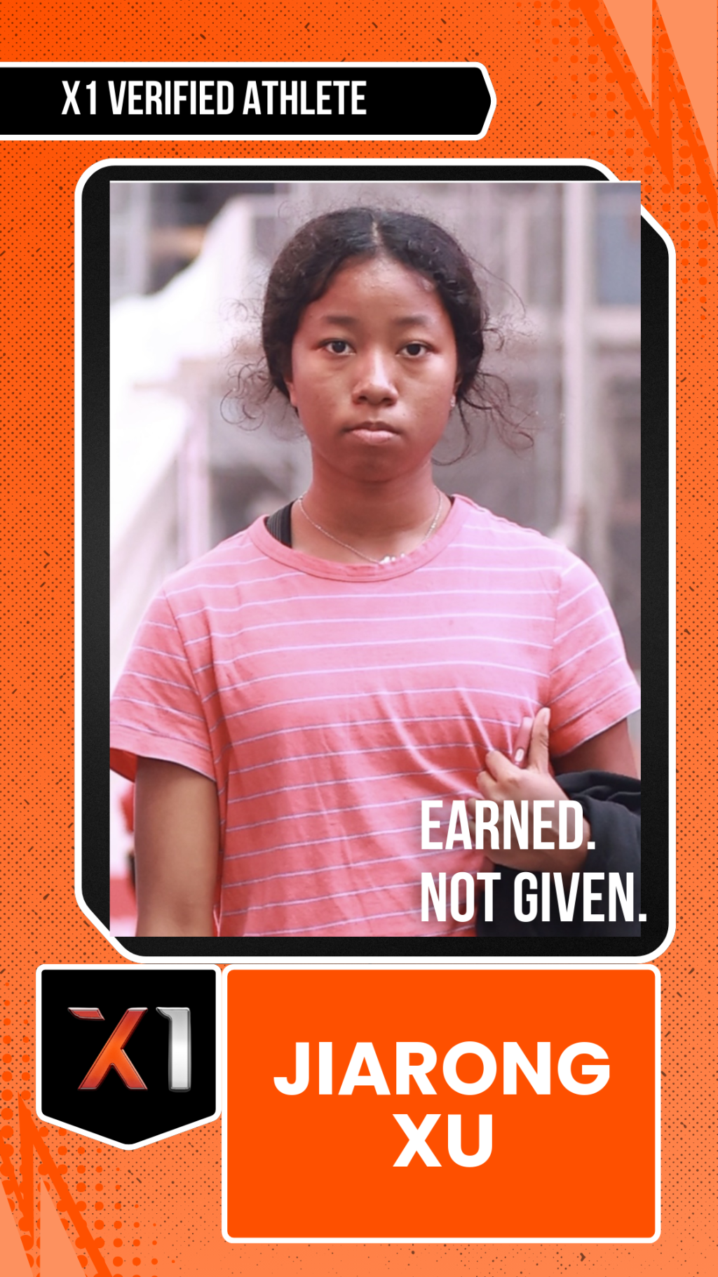 EXACT X1 player card for Jiarong Xu