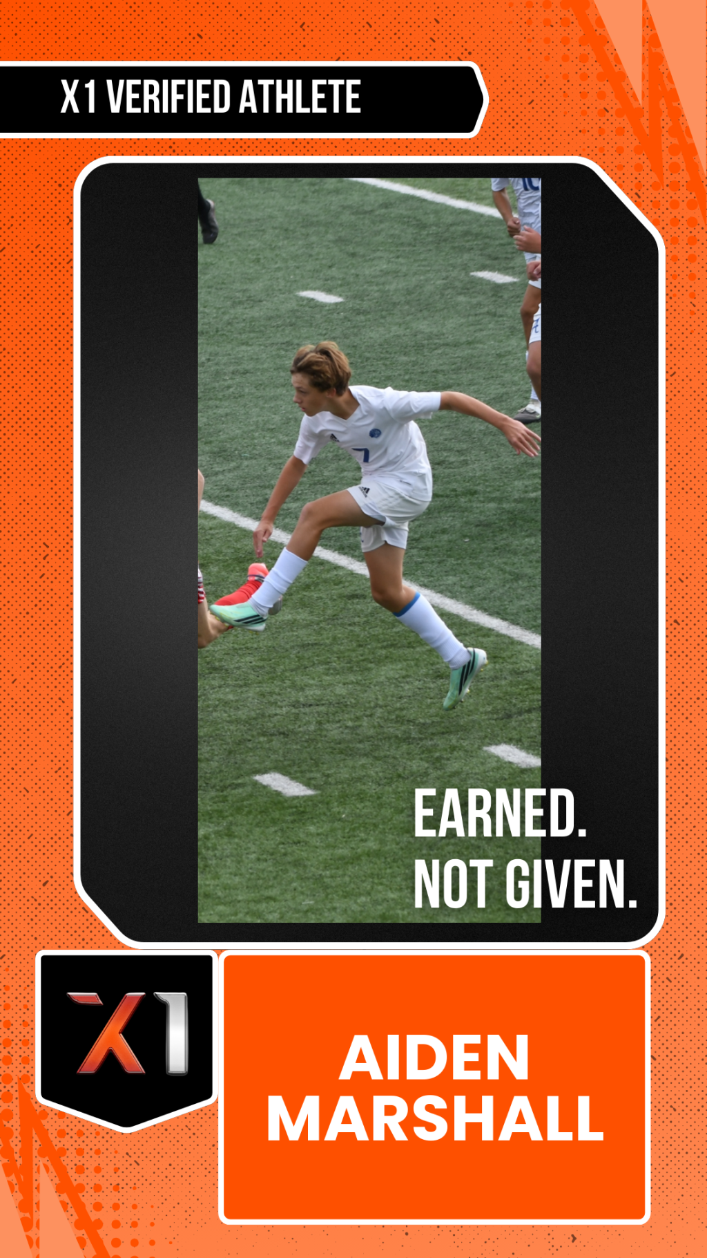 EXACT X1 player card for Aiden Marshall