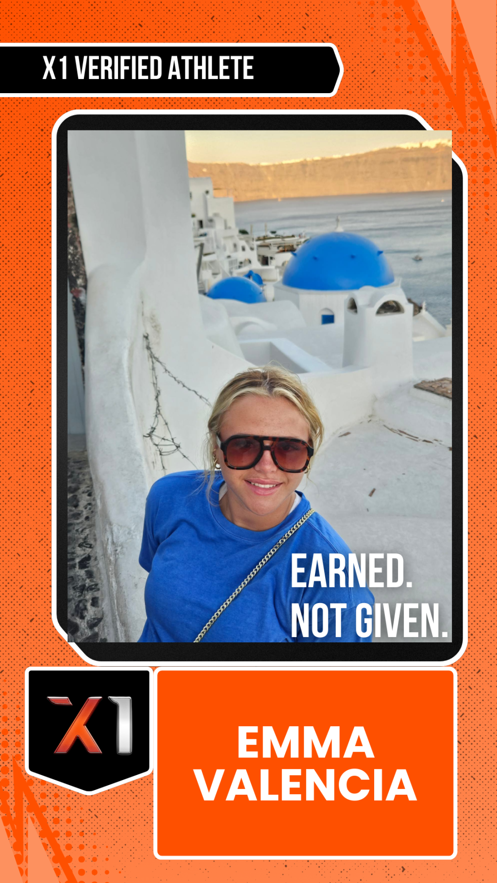 EXACT X1 player card for Emma Valencia