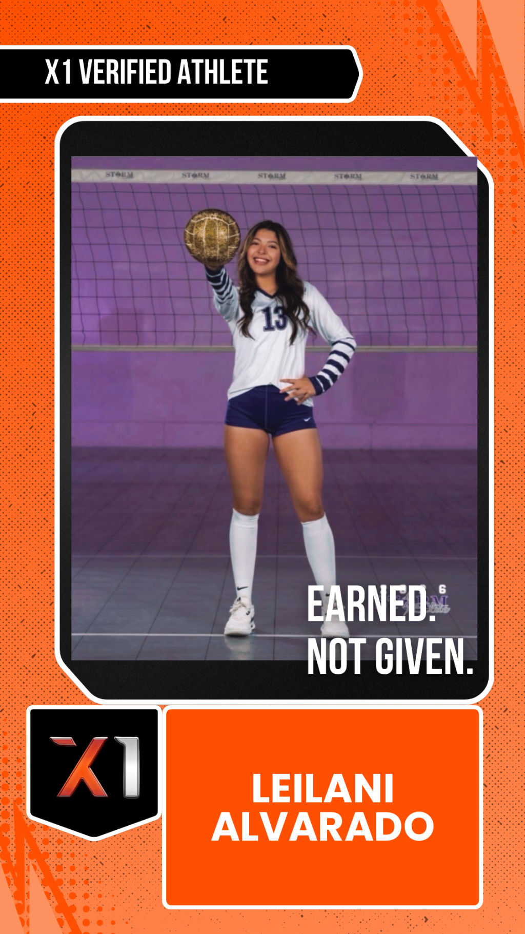 EXACT X1 player card for Leilani Alvarado