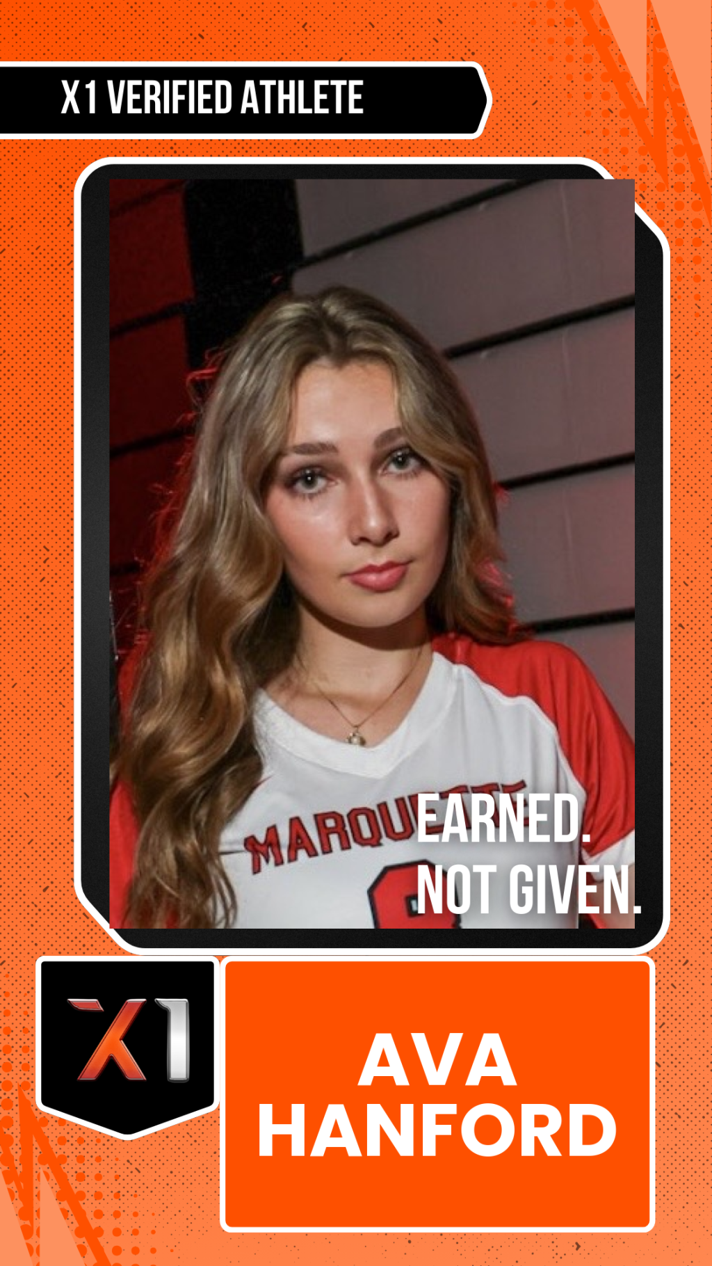 EXACT X1 player card for Ava Hanford