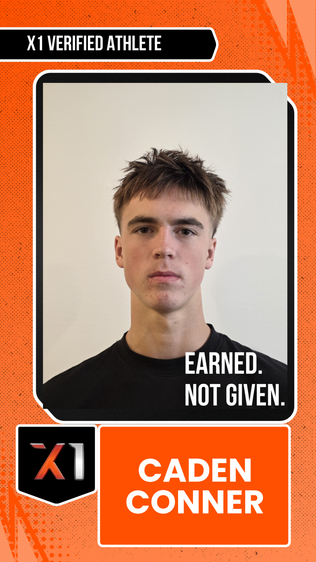 EXACT X1 player card for Caden Conner