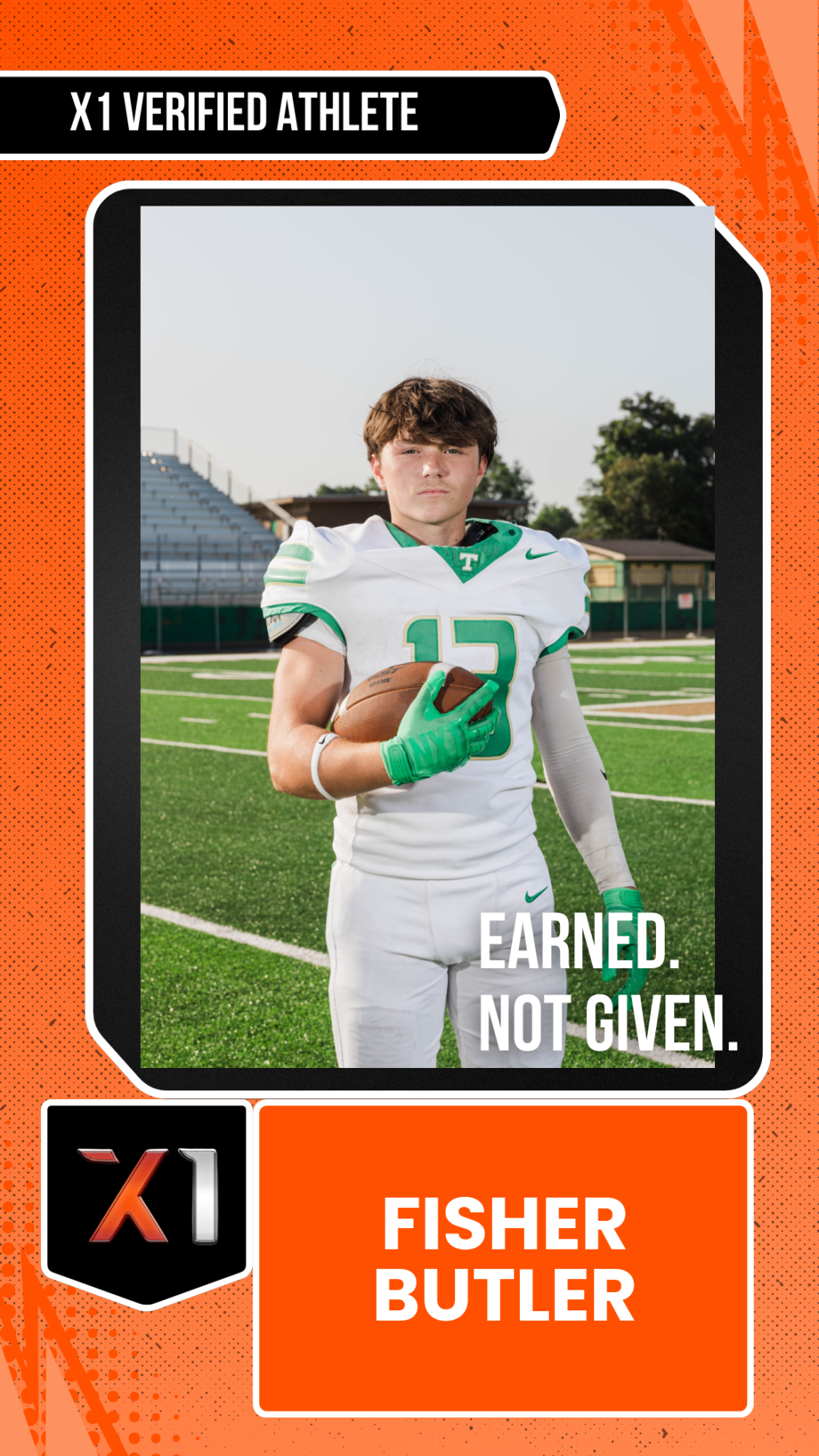 EXACT X1 player card for Fisher Butler