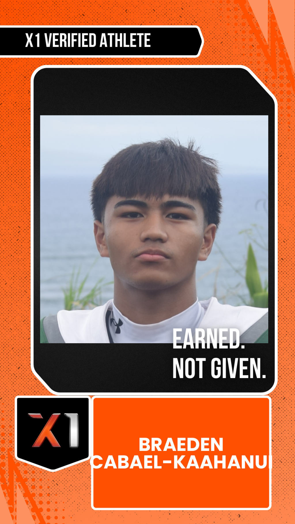 EXACT X1 player card for Braeden Cabael-Kaahanui