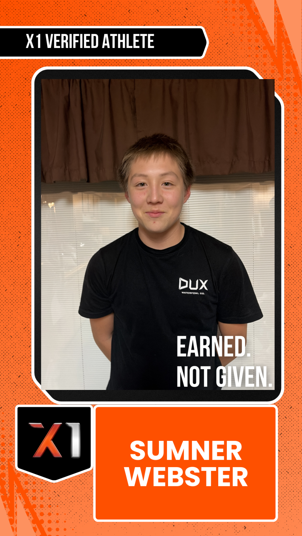 EXACT X1 player card for Sumner Webster